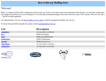 Tablet Screenshot of lists.xwiki.org